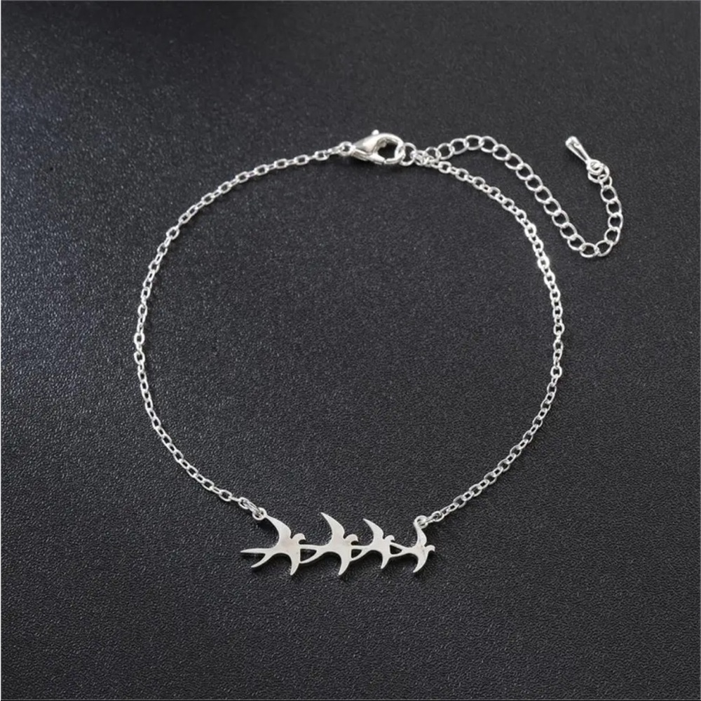 Silver Swallow Bird Bracelet